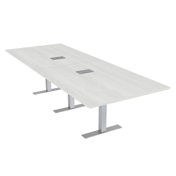 Skutchi Designs 45 in W, 144 in L, 29 in H, Engineered Wood Top, White HAR-REC-48x143-T-ELEC-WHCYPRESS - main